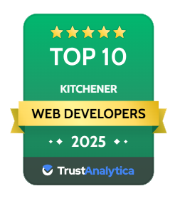 TrustAnalytica Top 10 Kitchener Web Developers 2025 badge